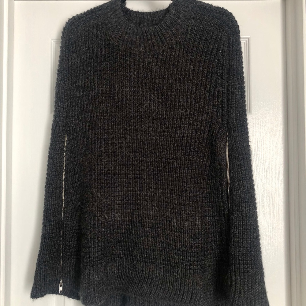 French Connection “Cara” cape (medium, charcoal)